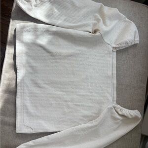 Madewell Cream Textured Knit Top